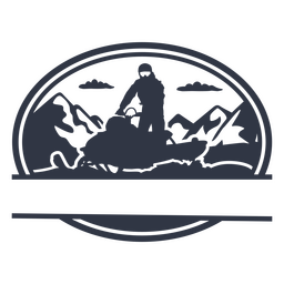 Monograma dividido em moto de neve Desenho PNG