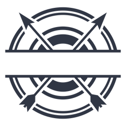 Archery Split Monogram PNG Design