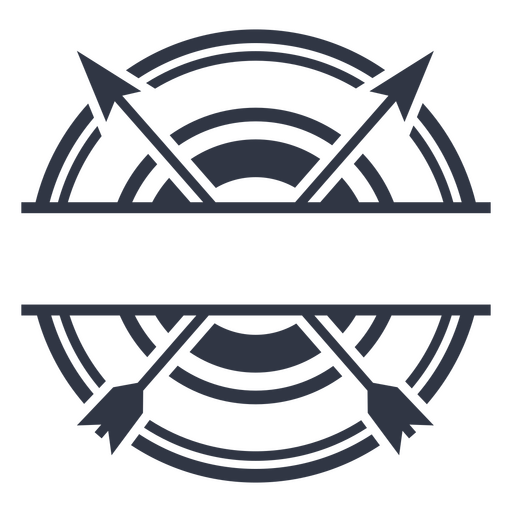 Archery Split Monogram PNG Design