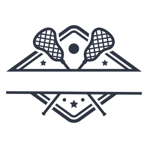 Monograma Dividido de Lacrosse Desenho PNG