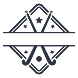 Hockey-Split-Monogramm PNG-Design