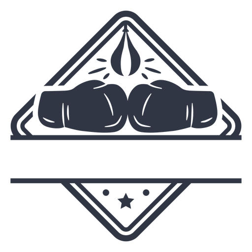 Monograma dividido de boxeo Diseño PNG