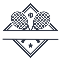 Monograma de divisão de tênis Desenho PNG