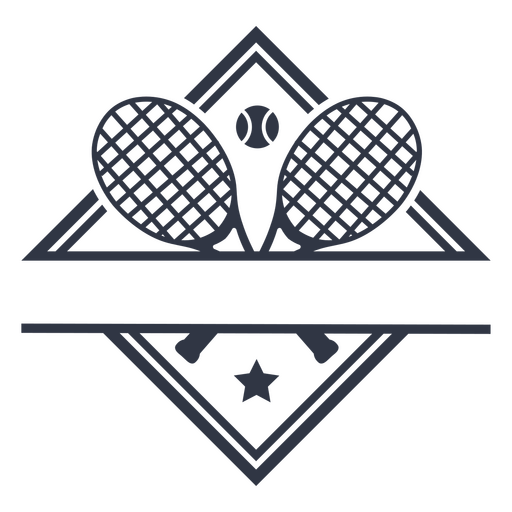 Tennis Split Monogram PNG Design
