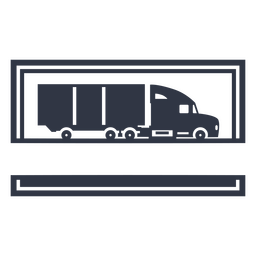 Langer blauer LKW PNG-Design
