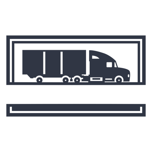 camión azul largo Diseño PNG