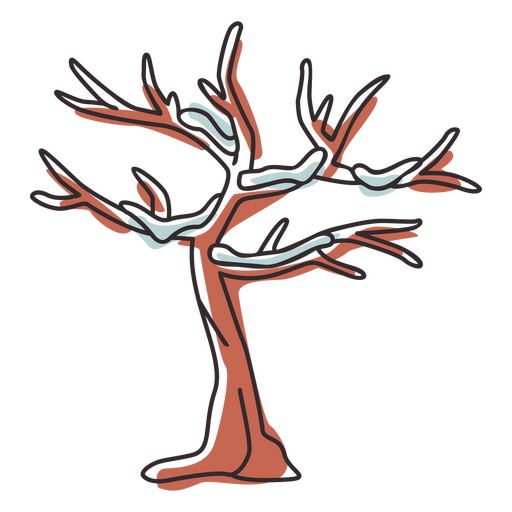 ícone de árvore botânica de inverno