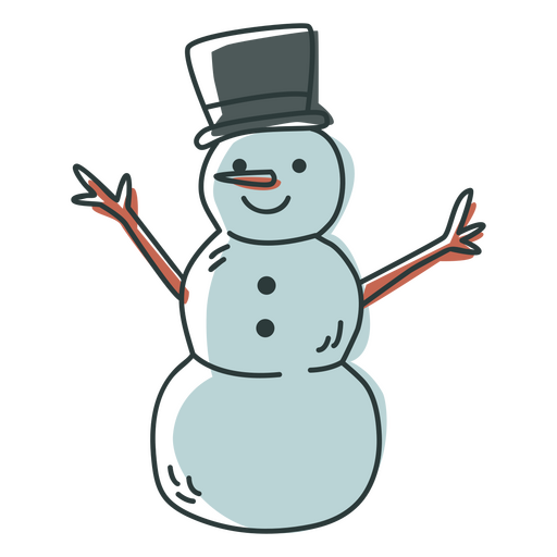 ?cone de boneco de neve bot?nico de inverno Desenho PNG