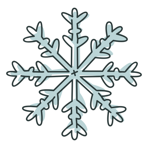 Symbol für botanische Schneeflocken im Winter PNG-Design