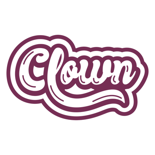 Identität ausgeschnittenes Abzeichen Clown PNG-Design