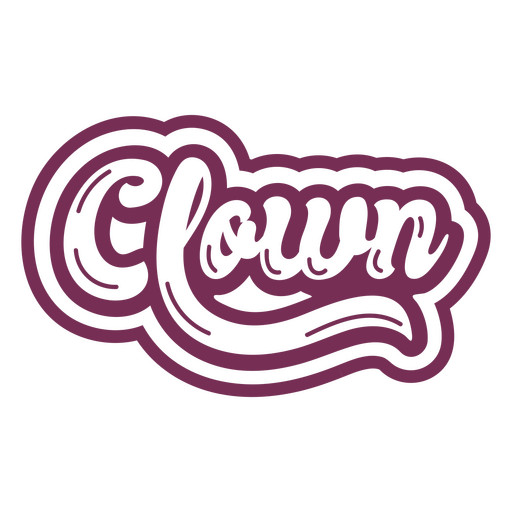 Identity cut out badge clown PNG Design