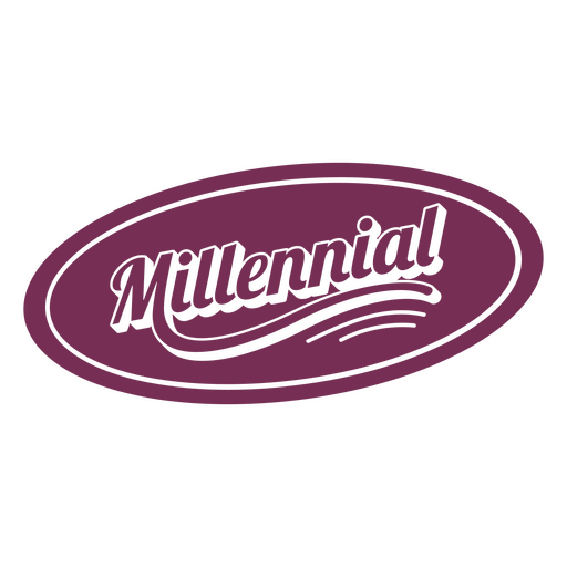 Identity cut out badge millenial PNG Design