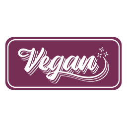 Identidade recortada emblema vegano Desenho PNG