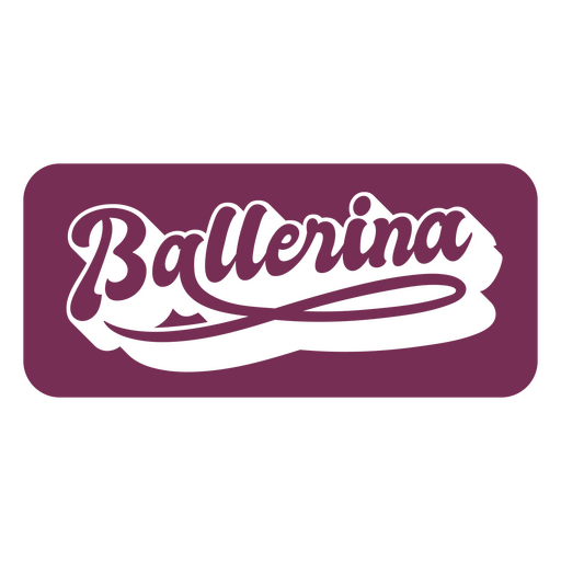 Identity cut out badge ballerina PNG Design