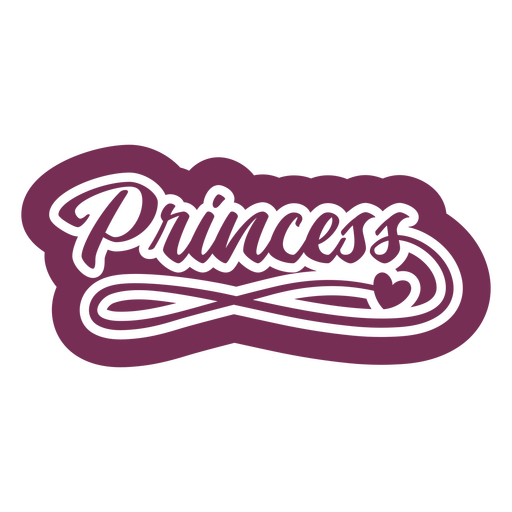 Identit?t ausgeschnittenes Abzeichen Prinzessin PNG-Design