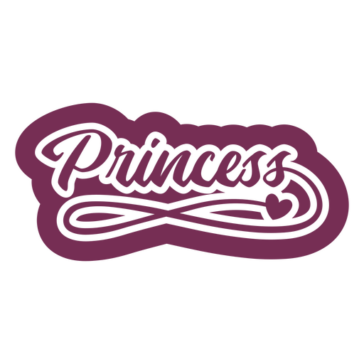 Insignia recortada de identidad princesa Diseño PNG