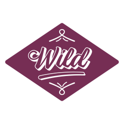 Insignia de corte de identidad salvaje Diseño PNG
