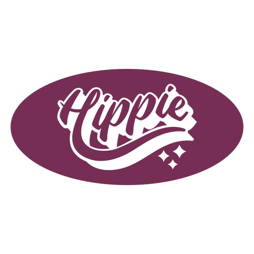 Identity cut out badge hippie PNG Design