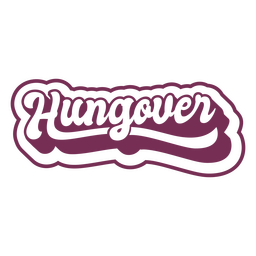 Identity lettering badge hungover PNG Design Transparent PNG