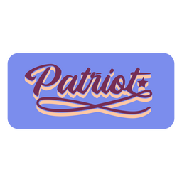 Insignia de letras de identidad patriota Diseño PNG