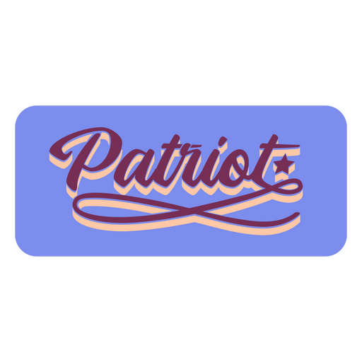 Identity lettering badge patriot