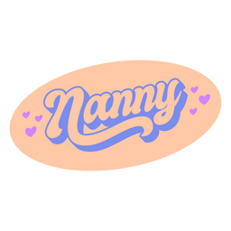 Identity lettering badge nanny PNG Design Transparent PNG