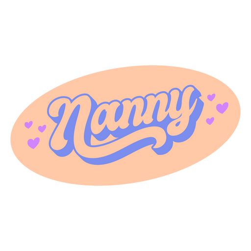 Identity lettering badge nanny PNG Design