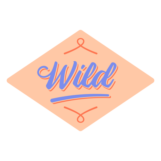 Identity lettering badge wild PNG Design