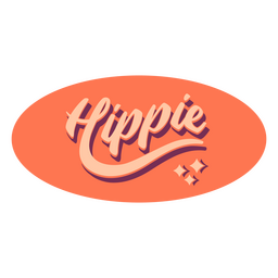 Identity lettering badge hippie Transparent PNG