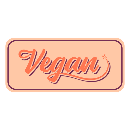 Insignia de letras de identidad vegana Diseño PNG