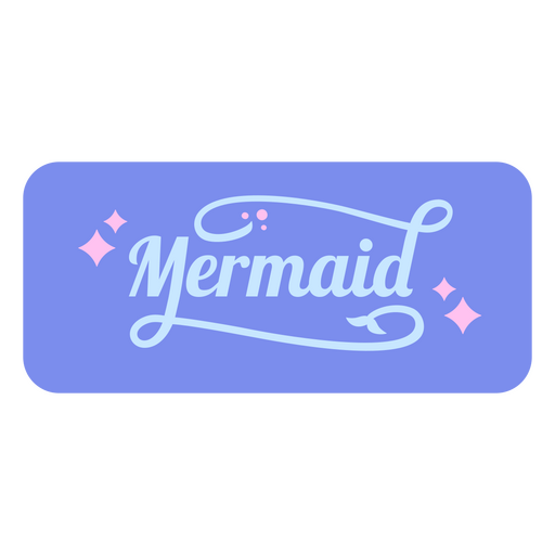 Identity lettering badge mermaid PNG Design