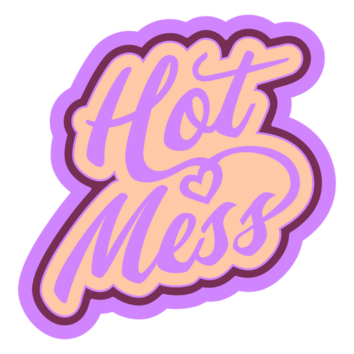 Identity lettering badge hot mess PNG Design