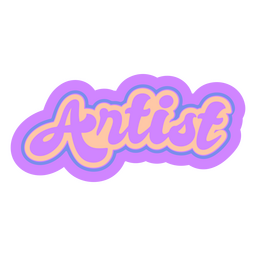 Artista de insignia de letras de identidad Diseño PNG