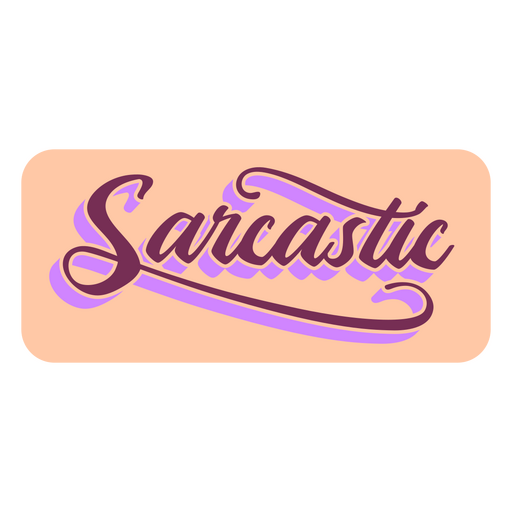 Distintivo duotone de identidade sarcástico Desenho PNG