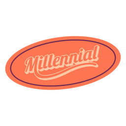 Identidade emblema duotone millenial Desenho PNG