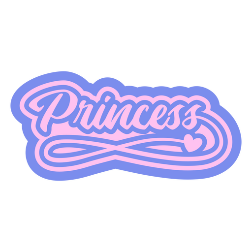 Identity duotone badge princess PNG Design