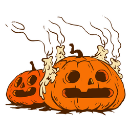 Halloween-Kürbislaternen-Cartoon PNG-Design