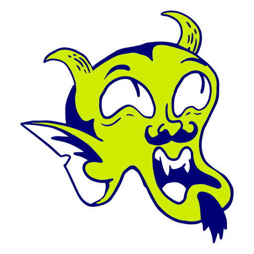 Grüner Halloween-Teufel PNG-Design