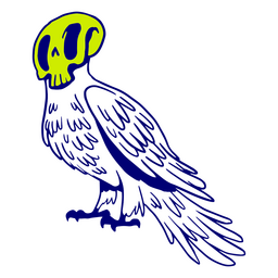 Halloween bird with skull  PNG Design Transparent PNG