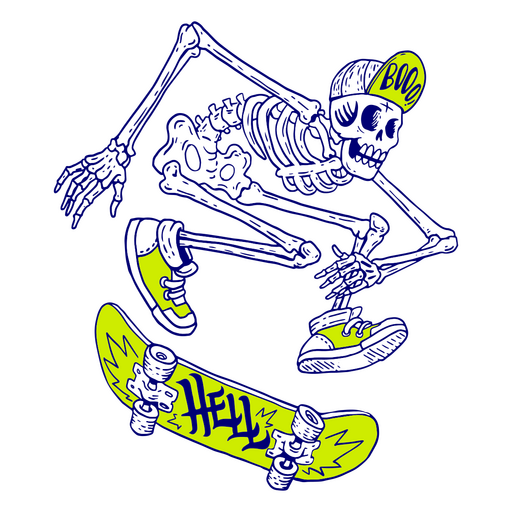 Sidewalk Surfer, Skeleton on a Skateboard Digital Design for Sublimation,  PNG File, JPEG File & SVG Transparent File Download 