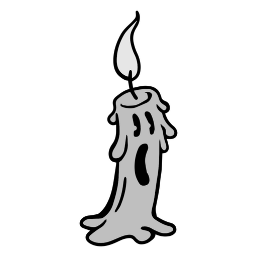 Gruselige Halloween-Kerze PNG-Design