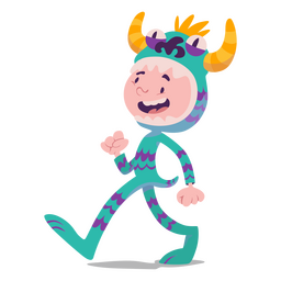 Halloween kid in a monster costume  Transparent PNG