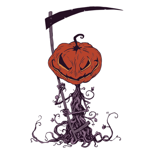 Halloween-Kürbislaterne-Kreatur PNG-Design