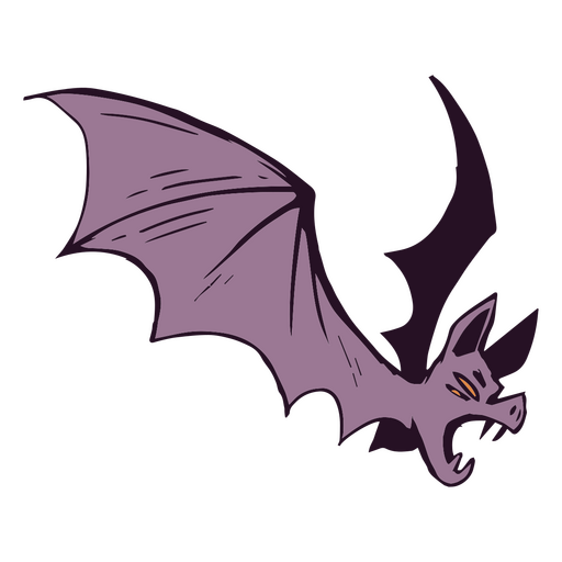 Ilustración de murciélago enojado halloween