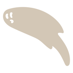 Simple flat ghost PNG Design