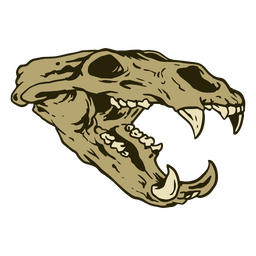 Ilustración de cráneo de monstruo Diseño PNG