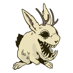 Scary bunny creature PNG Design
