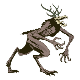 Scary skull creature PNG Design