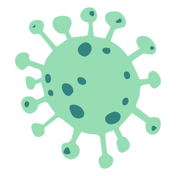 Grünes Virus PNG-Design