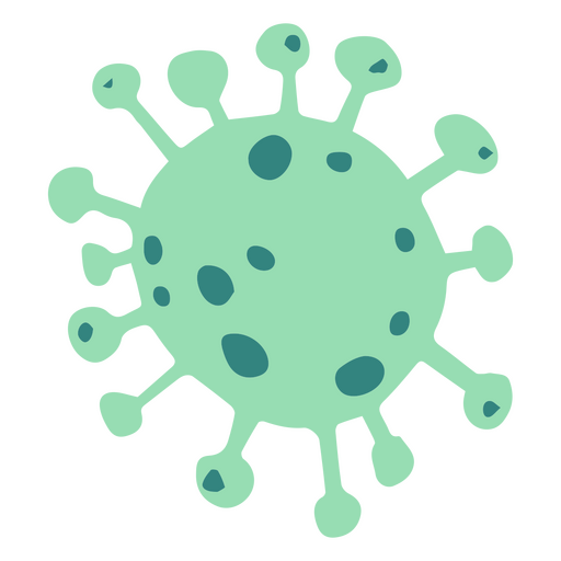 Green virus PNG Design
